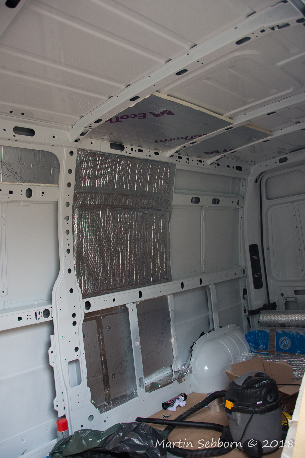 More panels done and covered in thermawrap